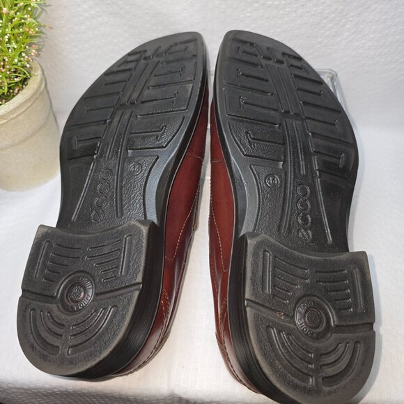 MENS ECCO HELSINKI SLIP ON LOAFER, COGNAC COLOR , EURO SIZE 44, US SIZE 10 - Picture 5 of 9